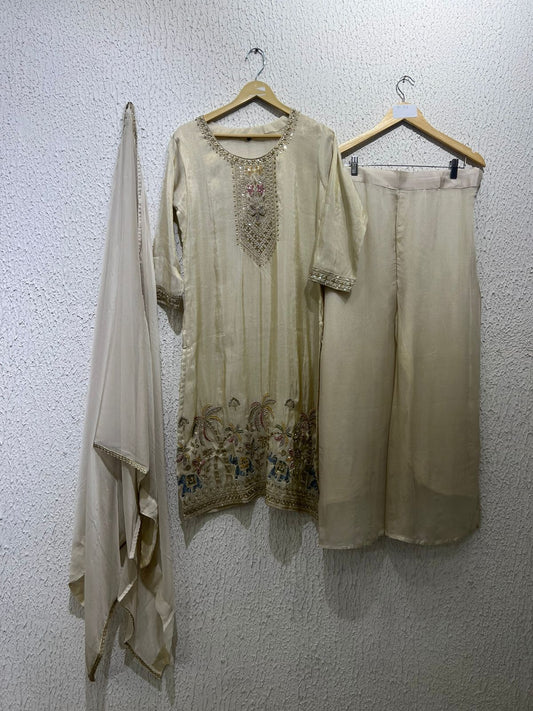 Silk heavy embroidery work salwar suit