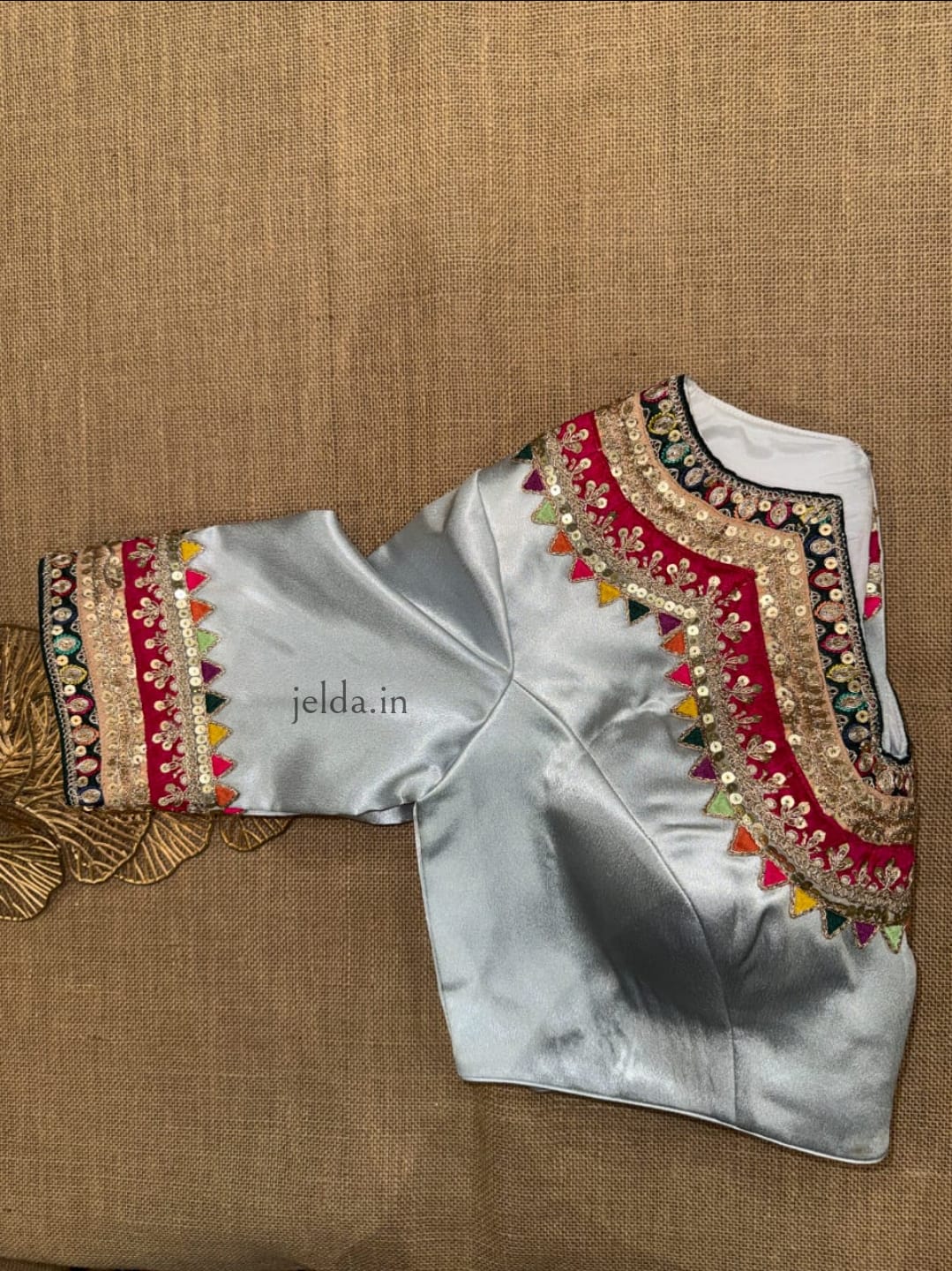 Festive Embroidered Modal Silk Blouse