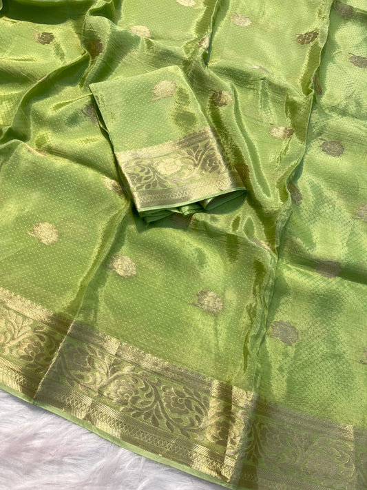 Pure viscose Mysore Crepe saree