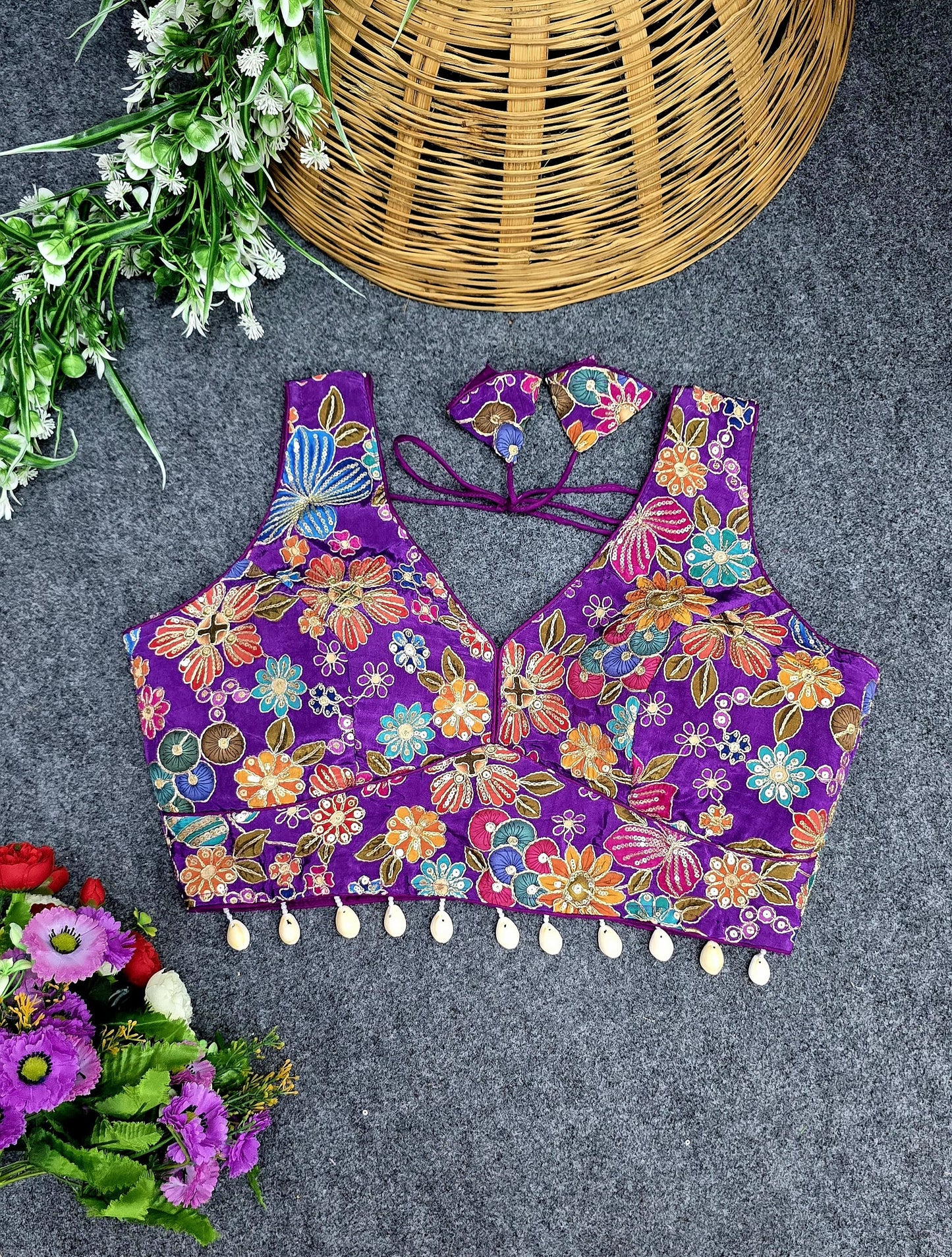 Party wear handwork ready made blouse