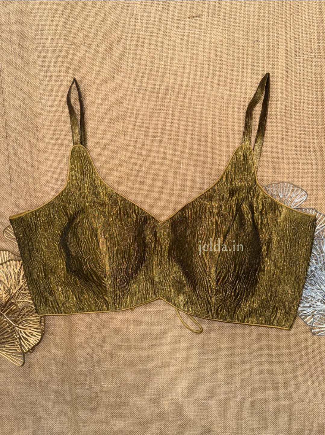 Premium Plain Sleeveless v neck with noodles straps Blouses – Silk Fabric