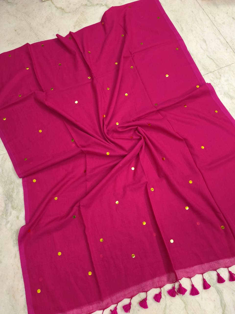 Pure mul cotton by cotton saree