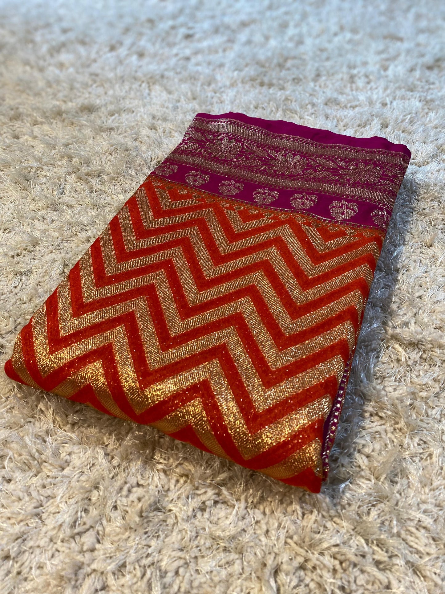 Handloom Banarasi Katan Georgette Silk Saree