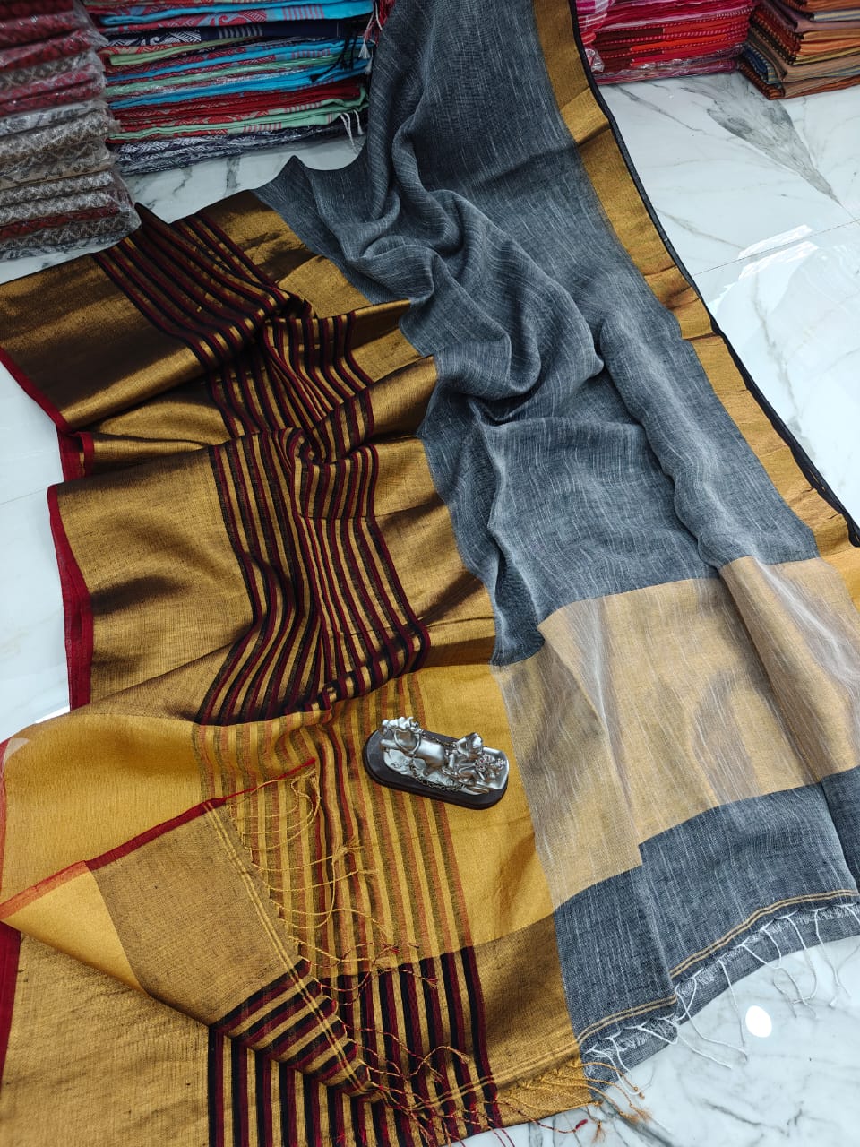 Pure linen by linen saree