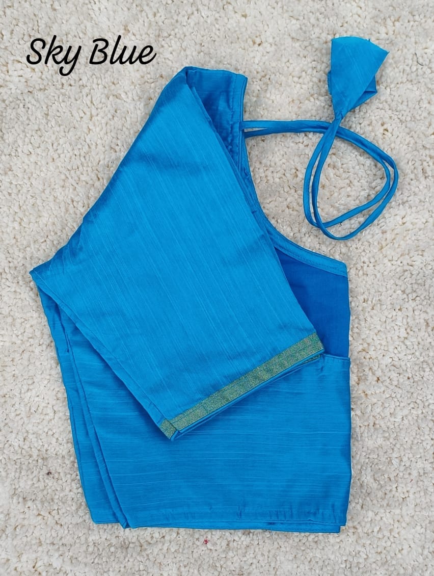 Ghicha silk boat neck ready made blouses