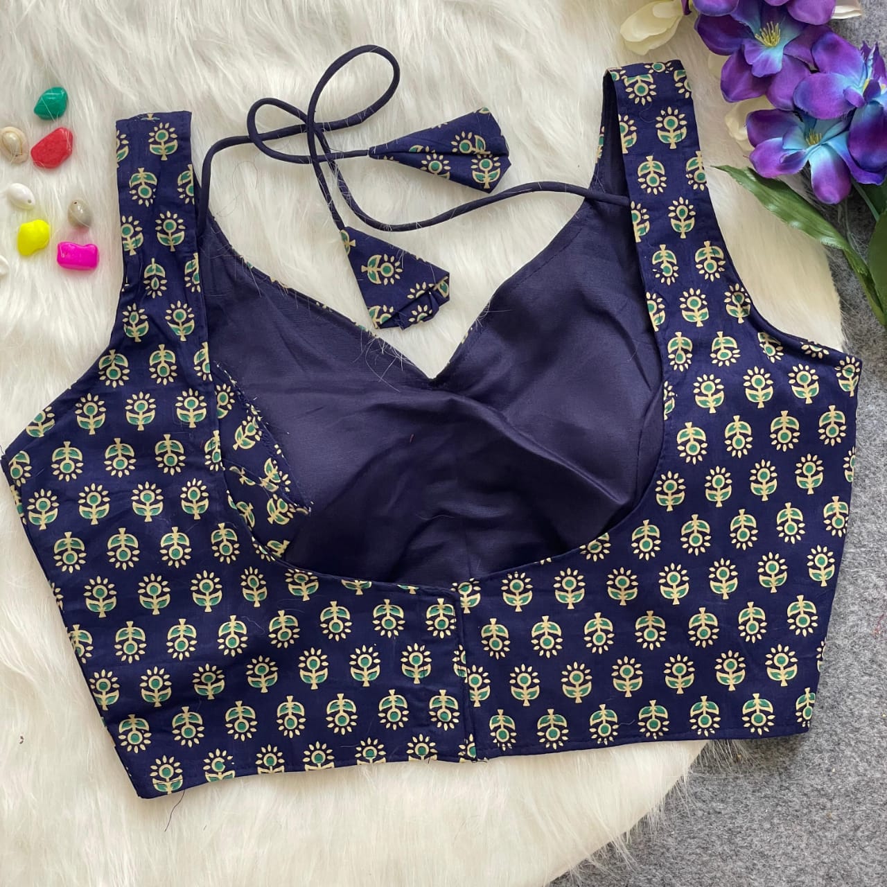 Ajrakh HandBlock Pure Cotton - Premium Readymade Blouse