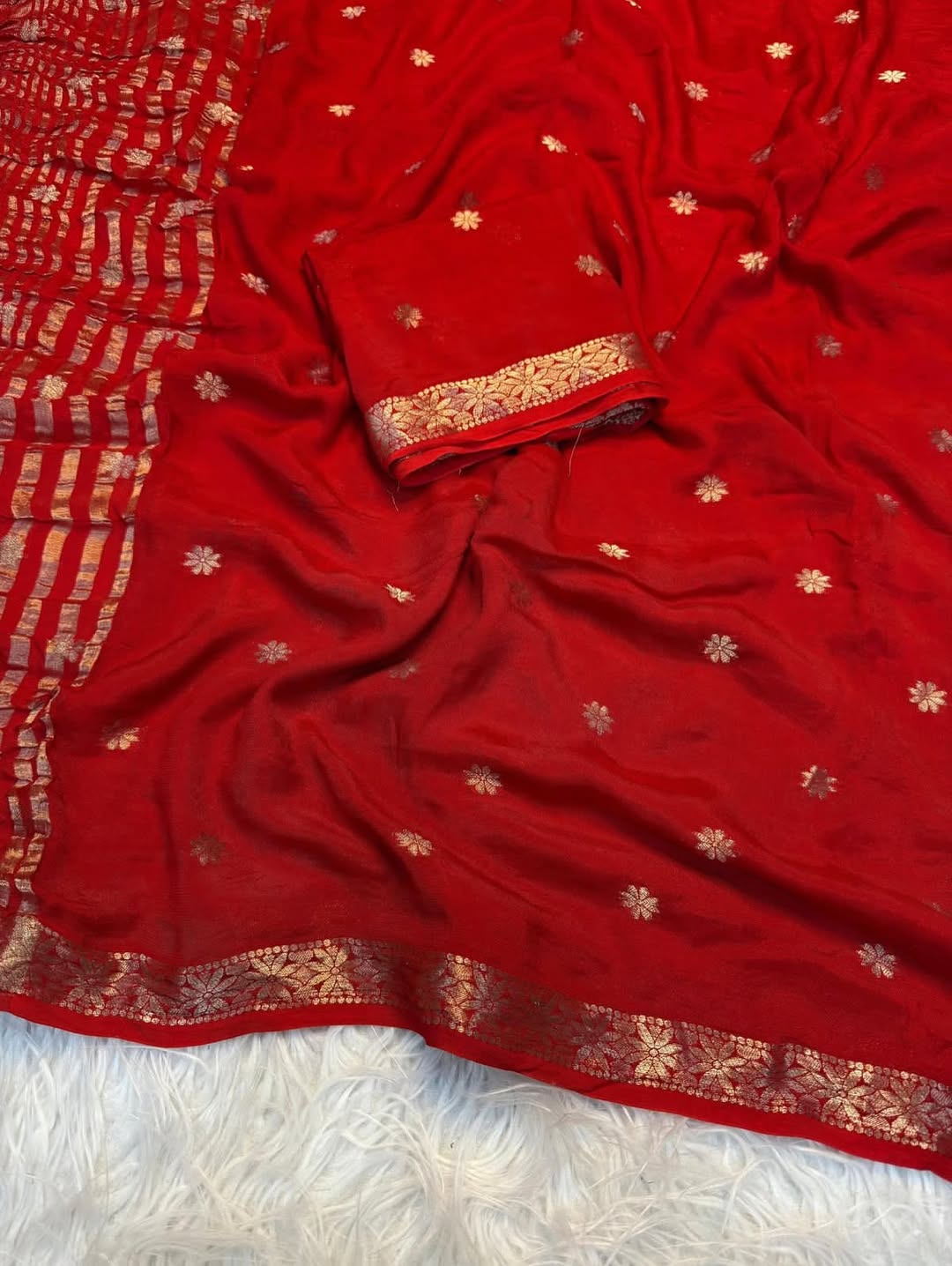 Pure viscose  weaving  jacquard saree