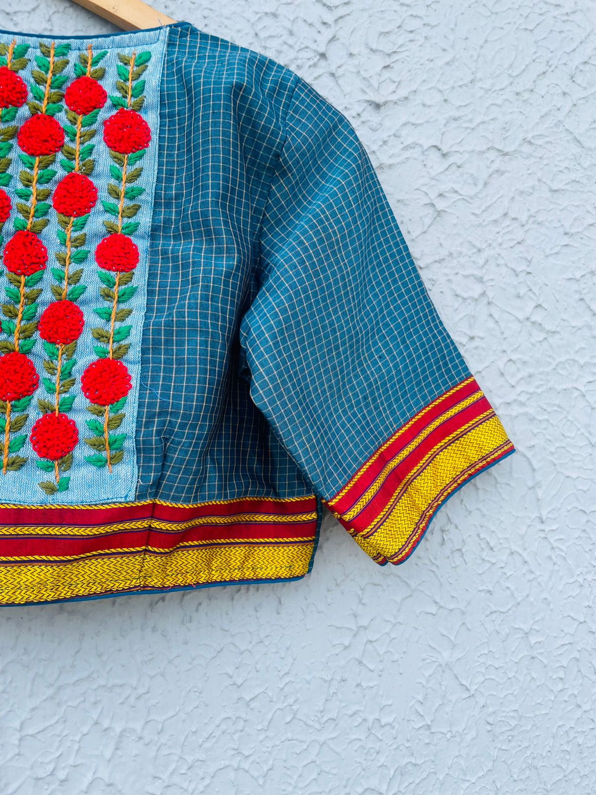 Embroidery handwork designer blouse