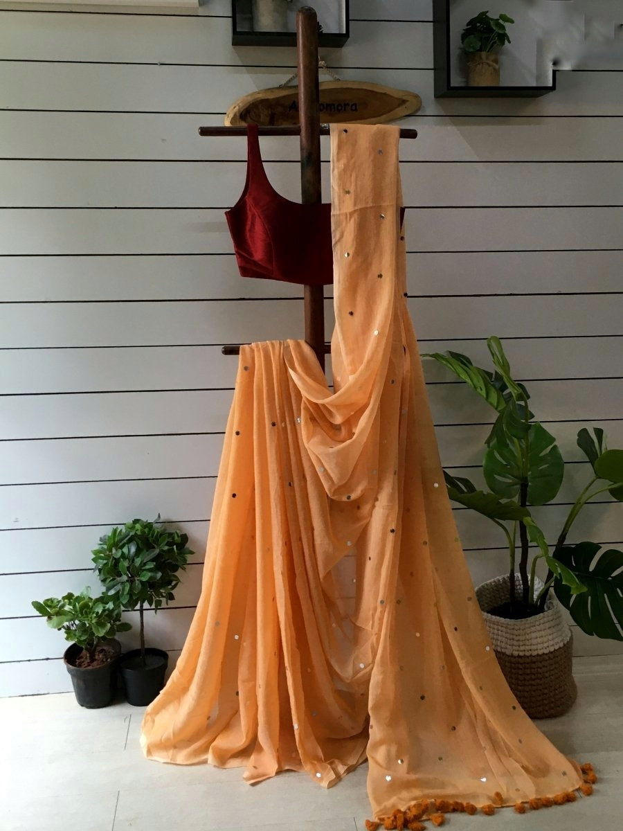 Pure mul cotton by cotton saree