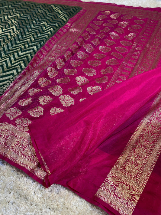 Handloom Banarasi Katan Georgette Silk Saree