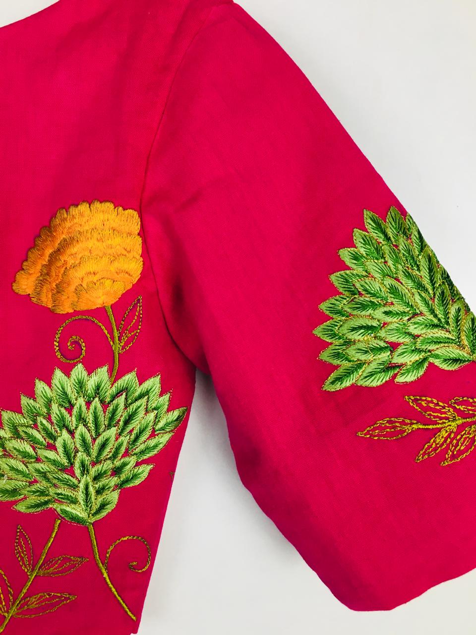 Cotton embroidered designer blouses