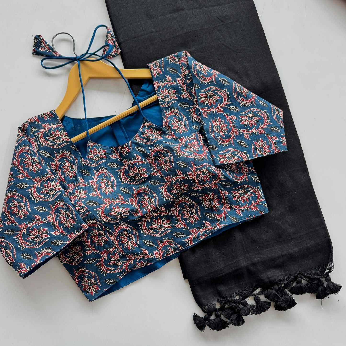 Pure cotton saree with ready made blouse
