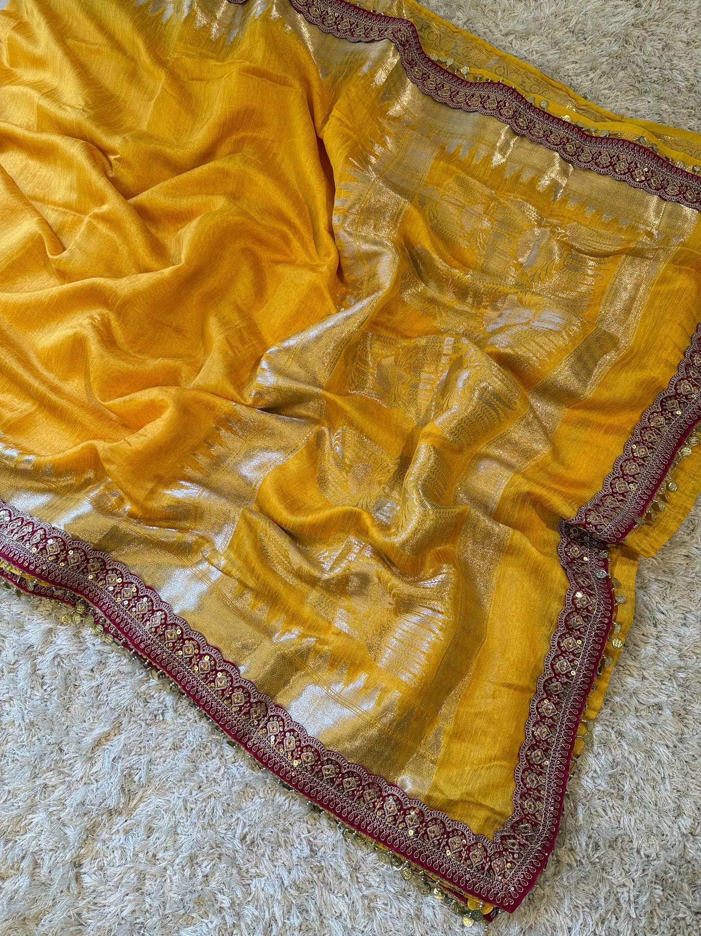 Banarasi Katan Georgette Soft Silk Saree