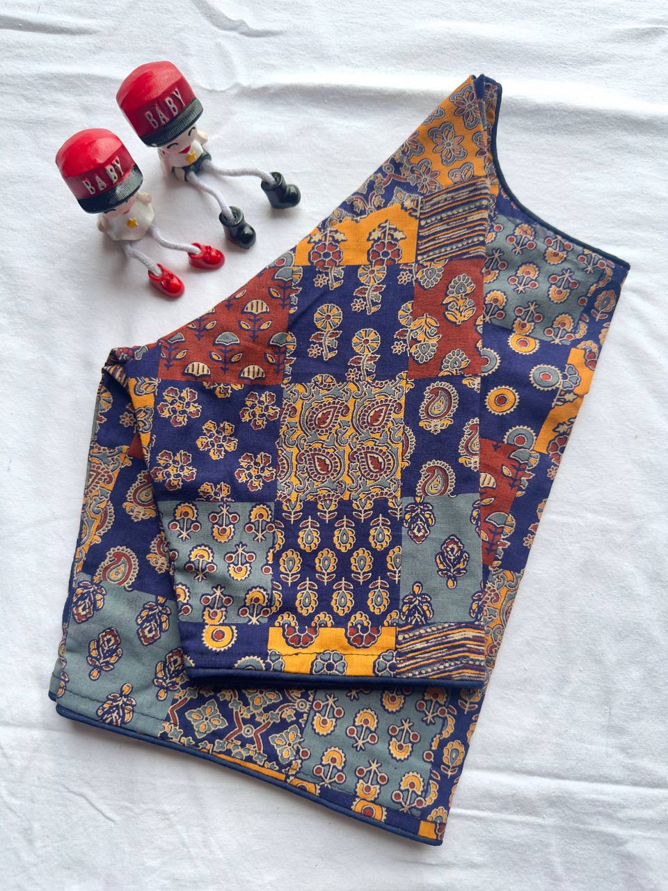 Pure Ajrakh HandBlock Cotton - Premium Readymade Blouse
