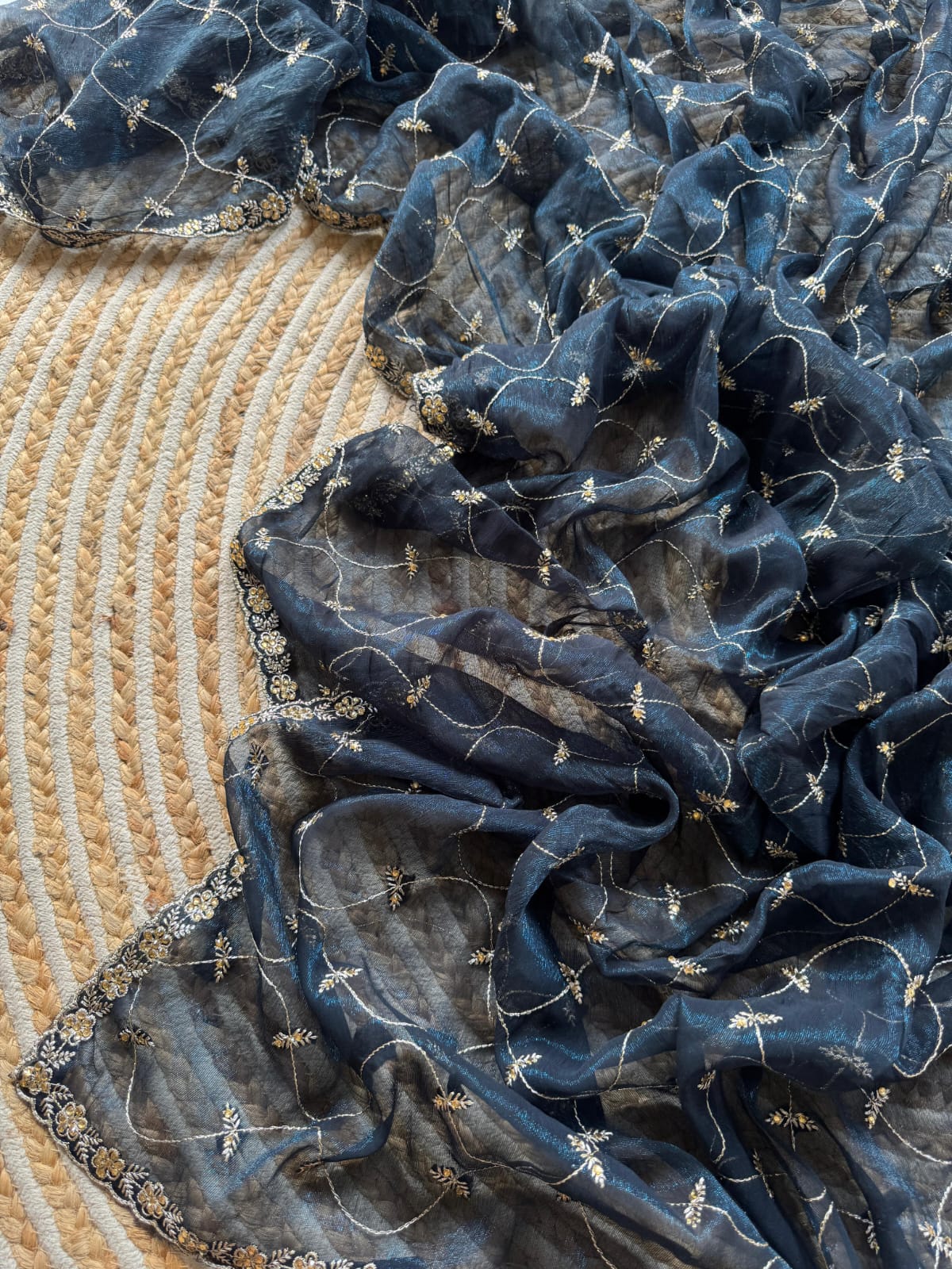Pure simmer silk saree