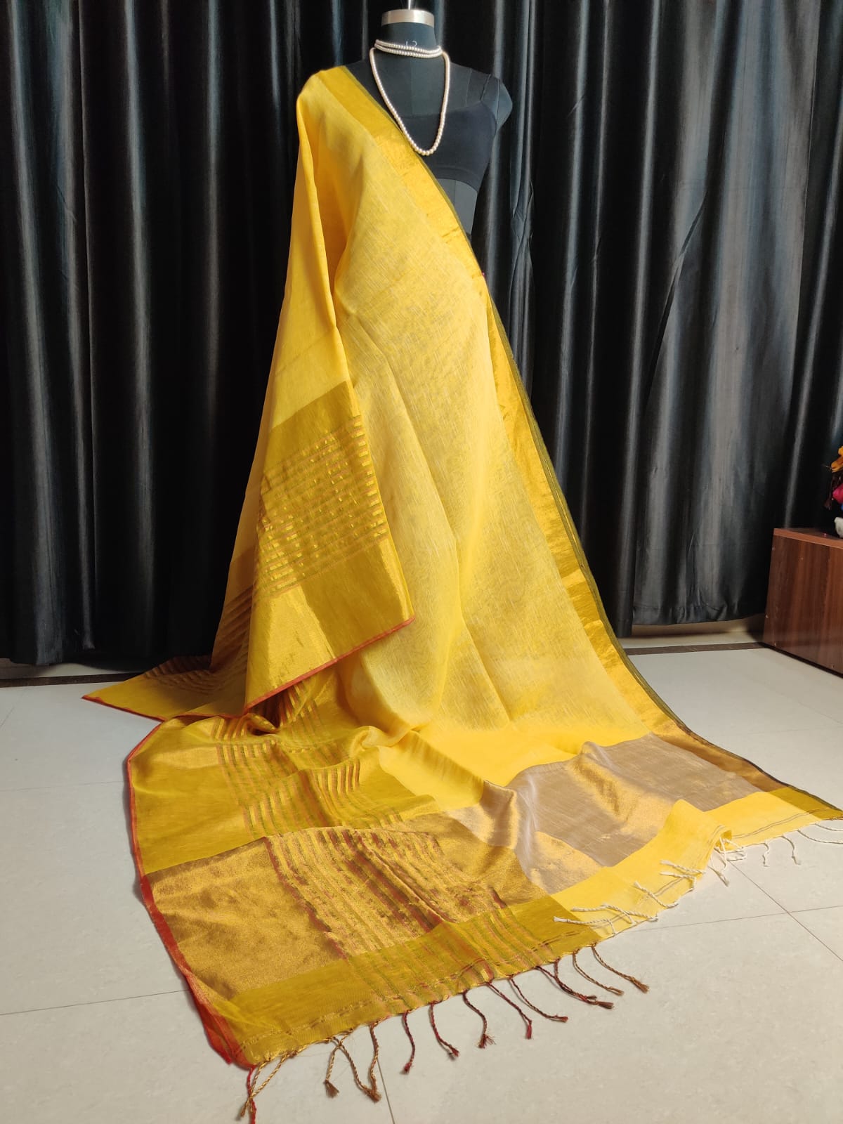 Pure linen by linen saree