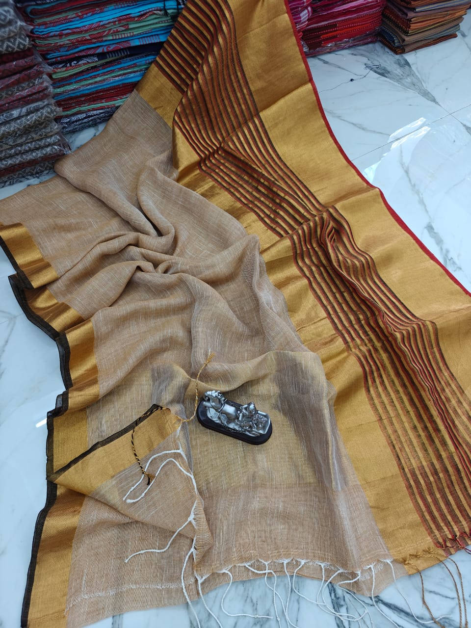 Pure linen by linen saree