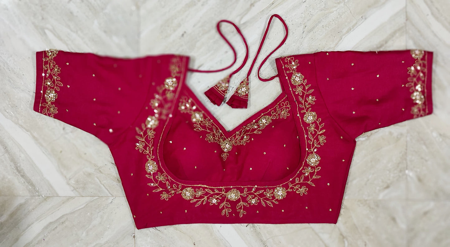Mumtaz bridal jardosi work ready made blouse