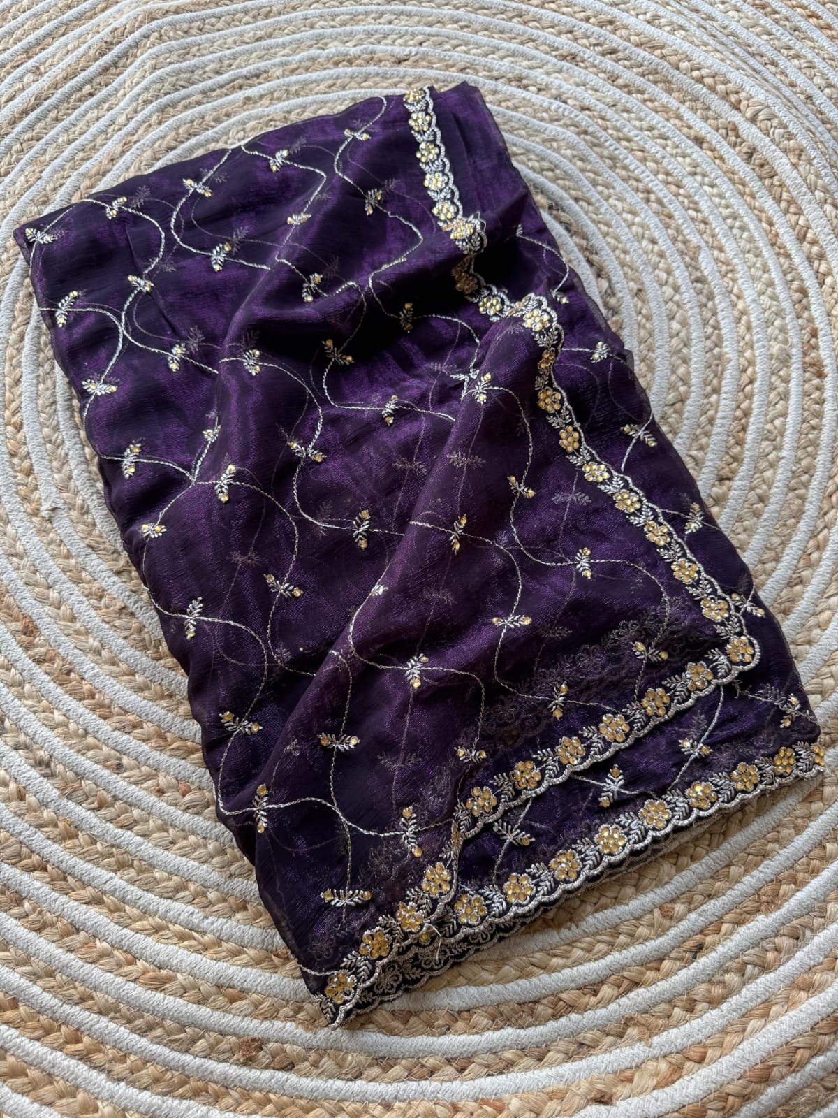 Pure simmer silk saree