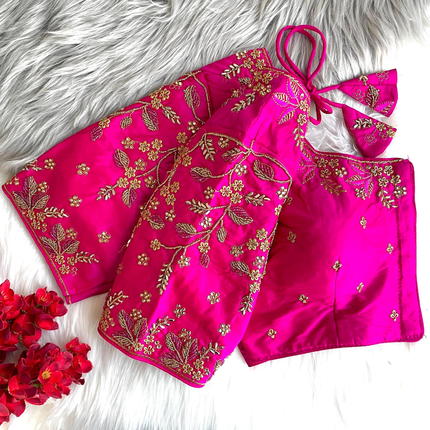 Heavy banarasi silk ready made blouse