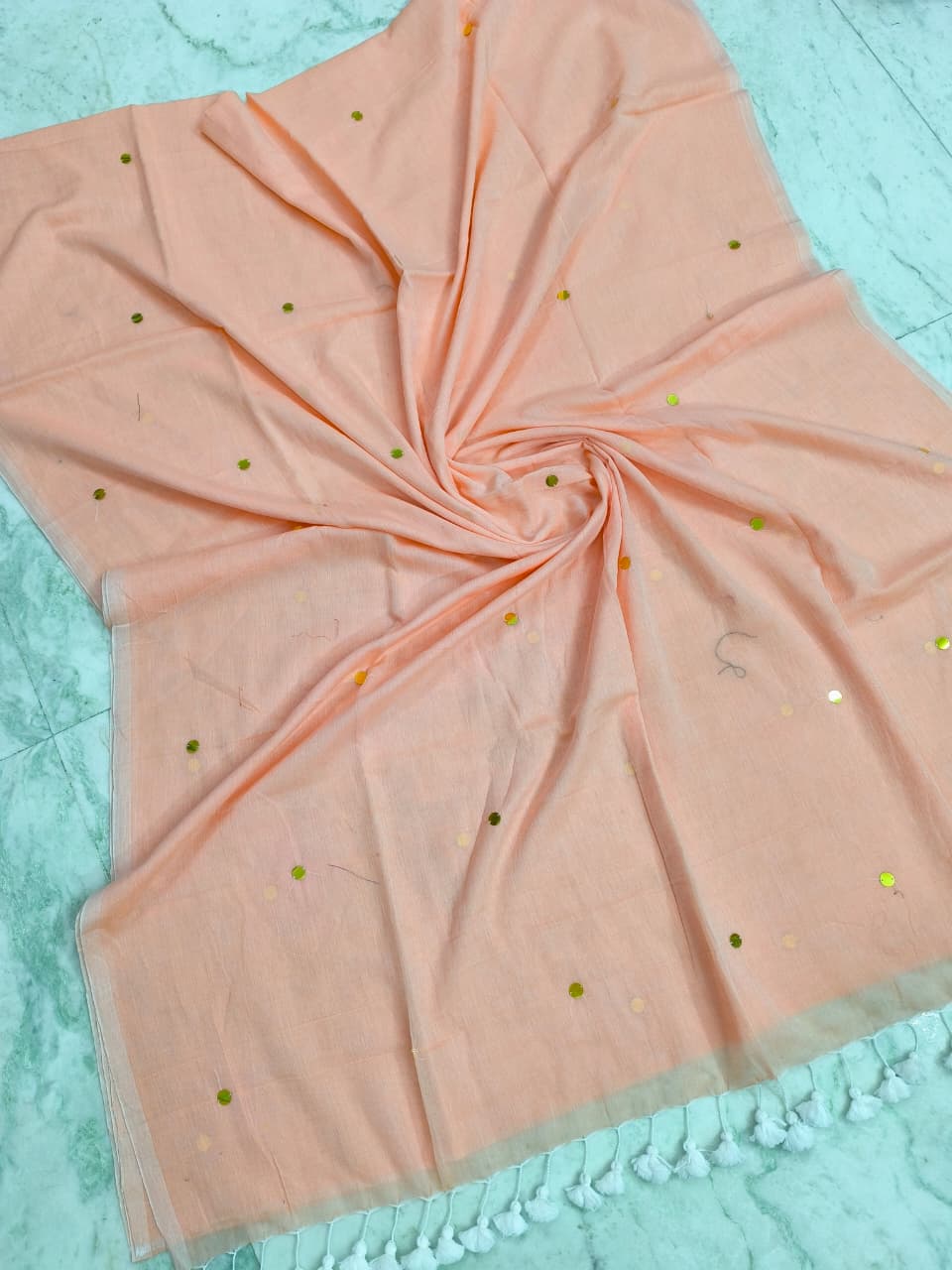 Pure mul cotton by cotton saree