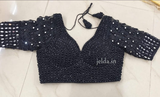 Exclusive pearl and stone work - custom made blouses