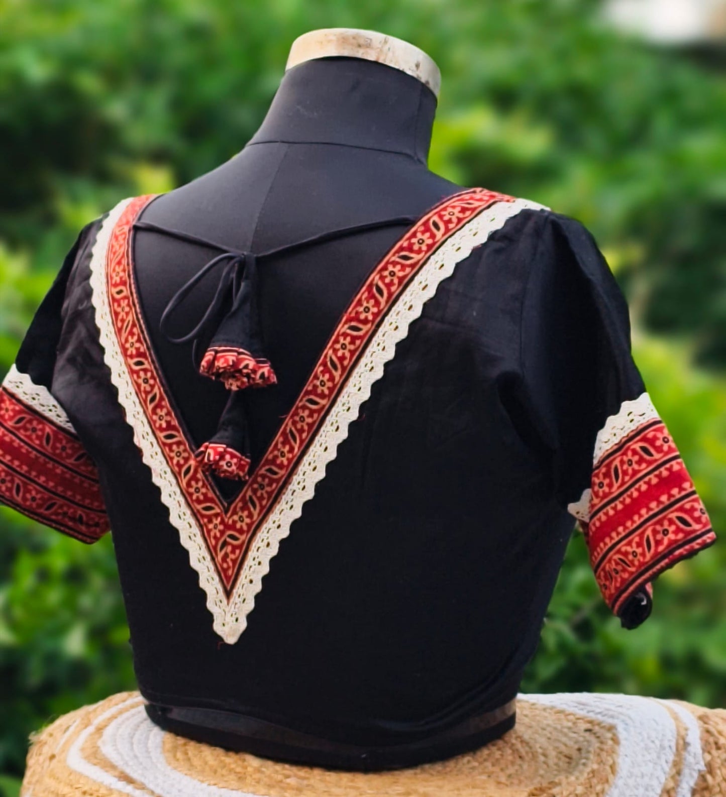 Cotton Silk V Neck - ready made blouse