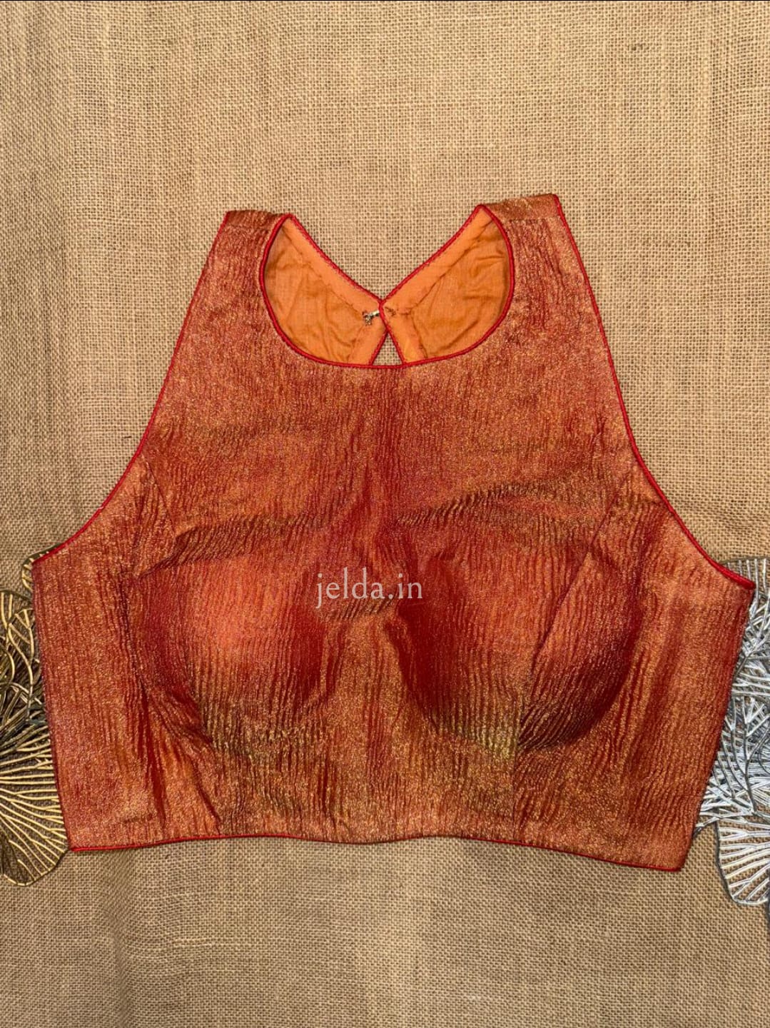 Premium Plain Sleeveless High Neck Blouses – Silk Fabric