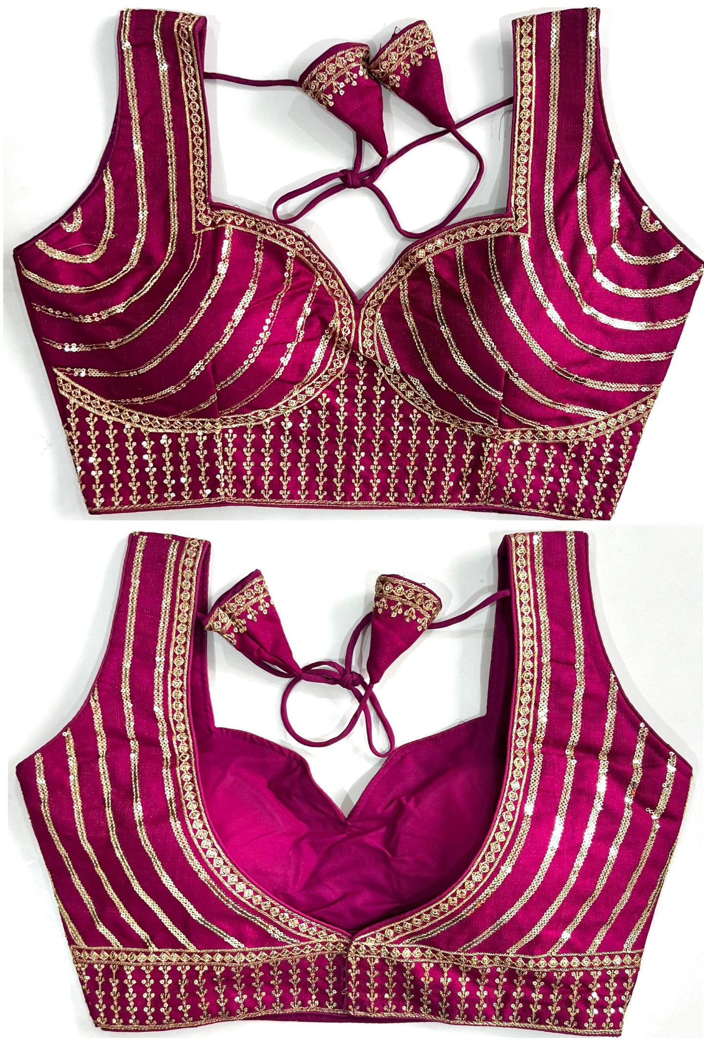 Milan silk sleeveless ready made blouse