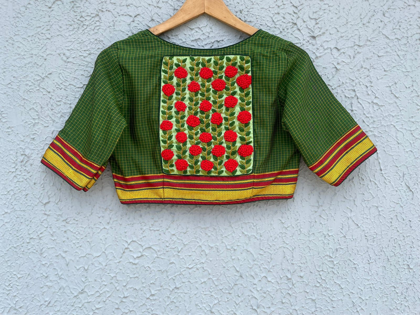Embroidery handwork designer blouse
