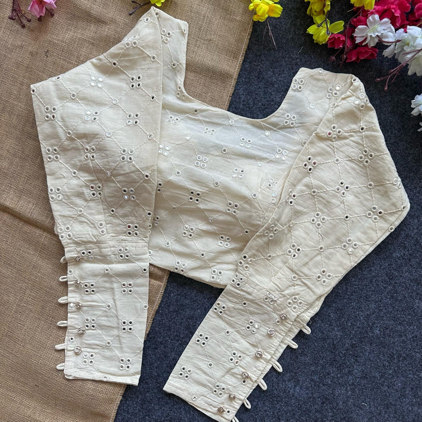 Pure Camric Cotton - Premium Readymade Blouse