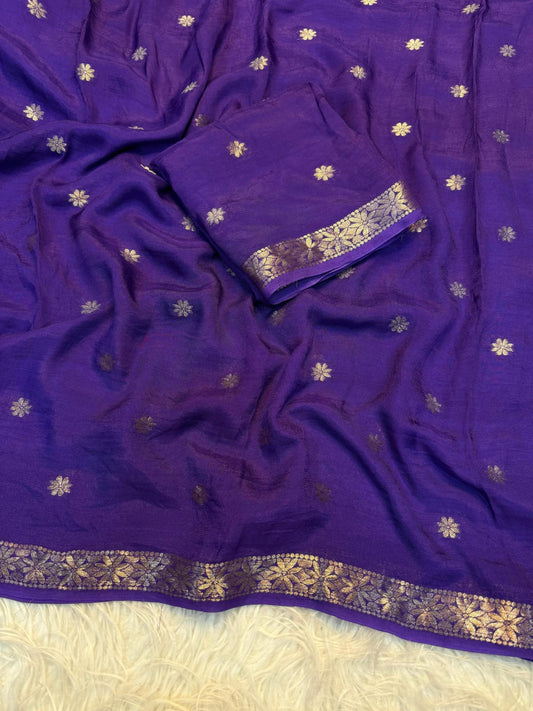 Pure viscose  weaving  jacquard saree