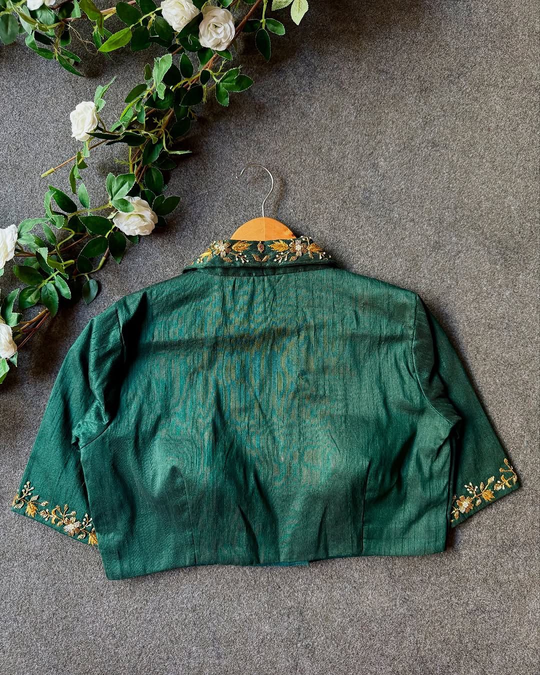 Beautiful handwork all over back and sleeves ready made blouses