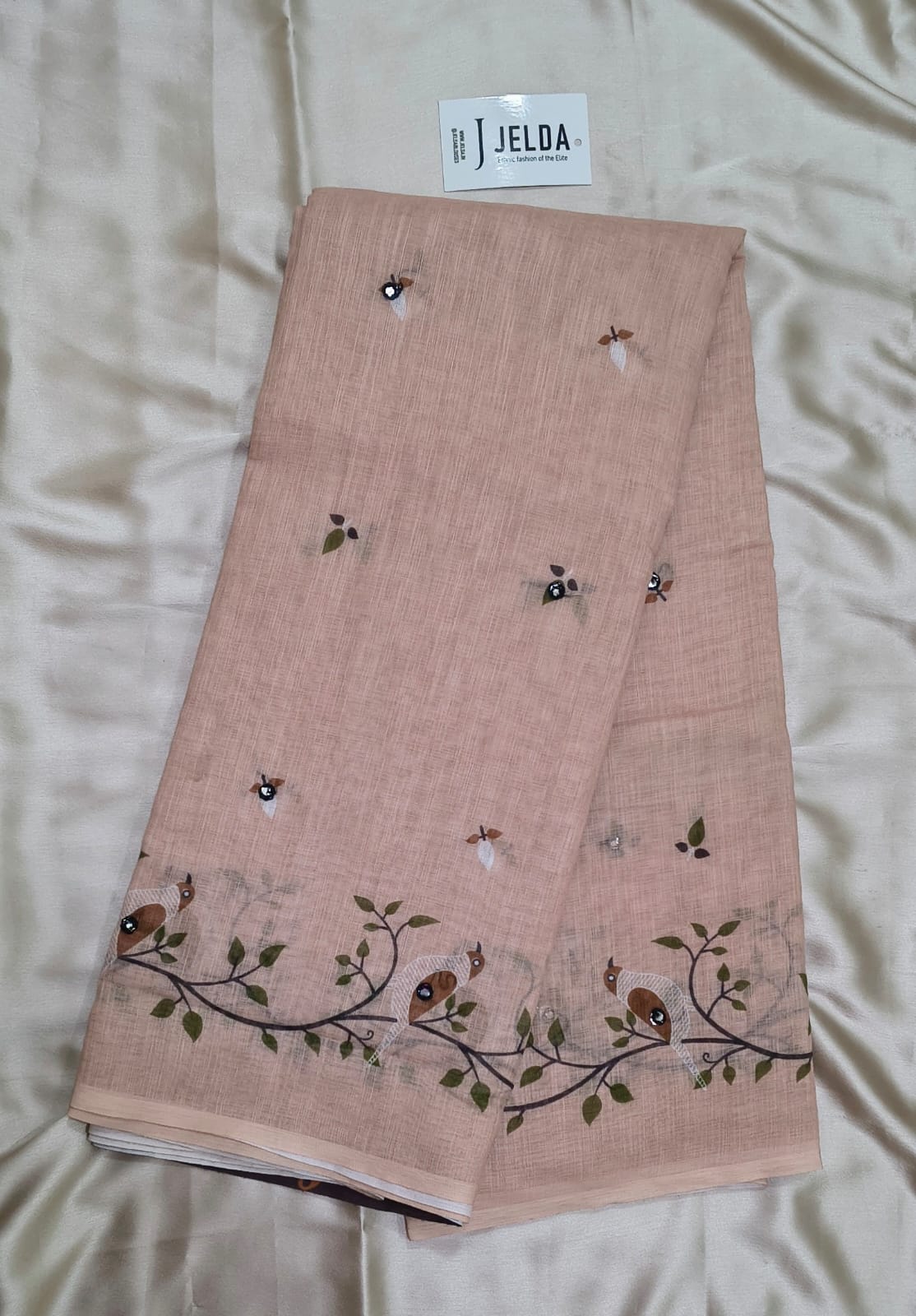 Soft linen cotton saree with Digital prints