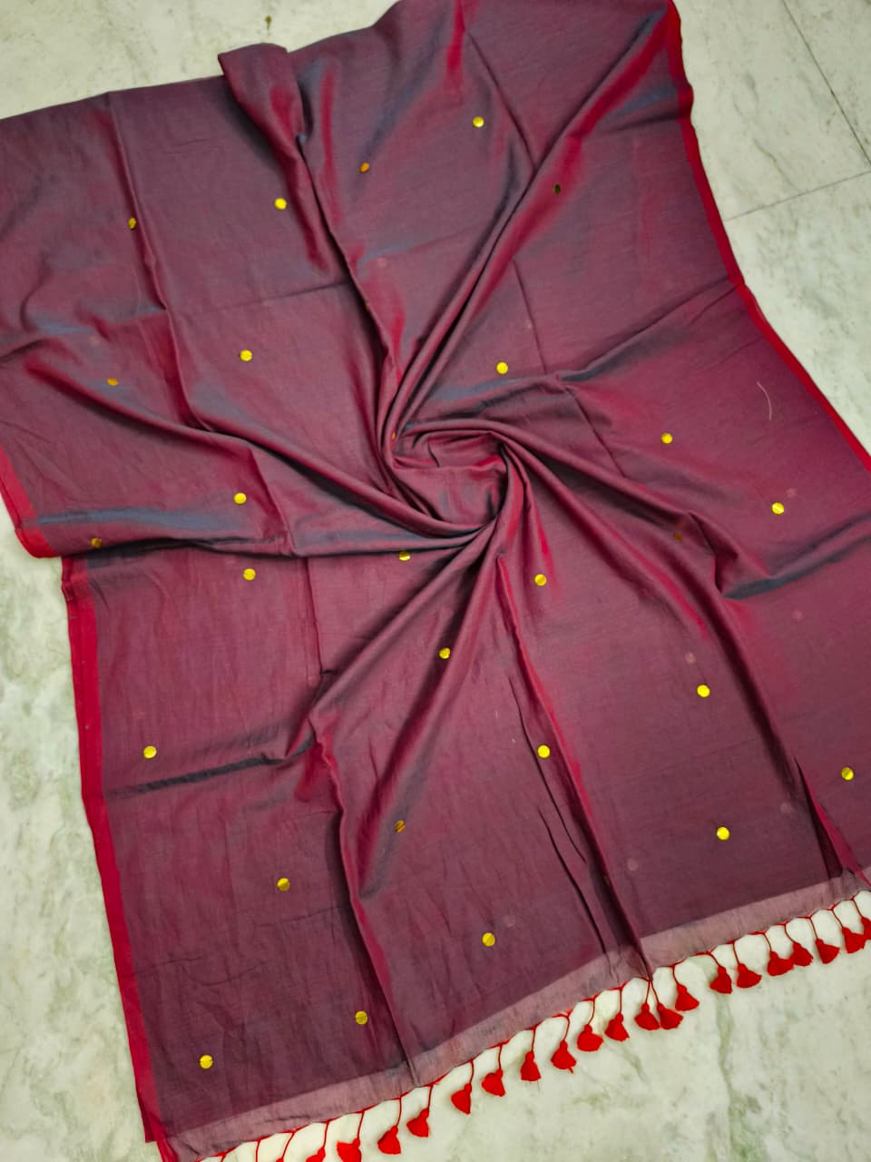 Pure mul cotton by cotton saree