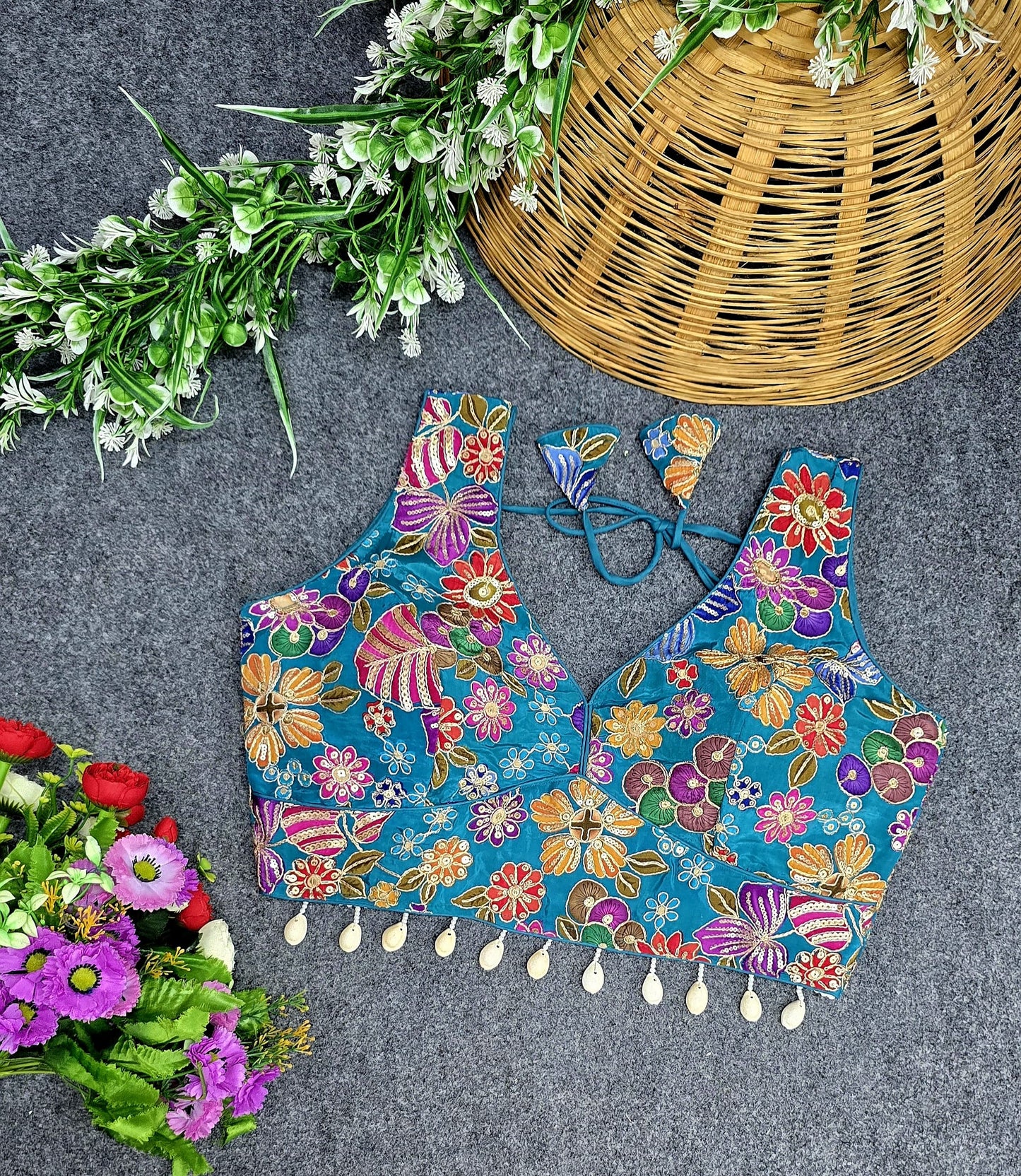Party wear handwork ready made blouse