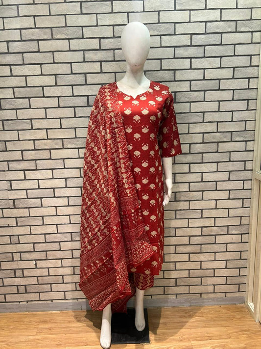 Cotton printed salwar suit