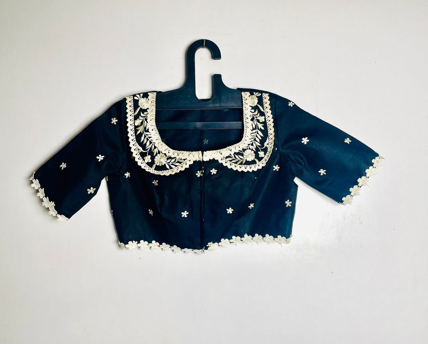 Cotton Embroidery Collar Neck - Premium Designer Blouse