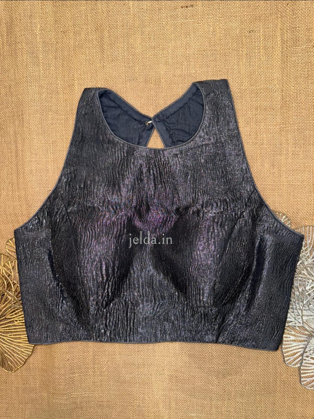 Premium Plain Sleeveless High Neck Blouses – Silk Fabric