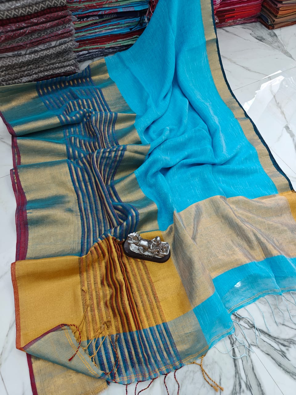 Pure linen by linen saree
