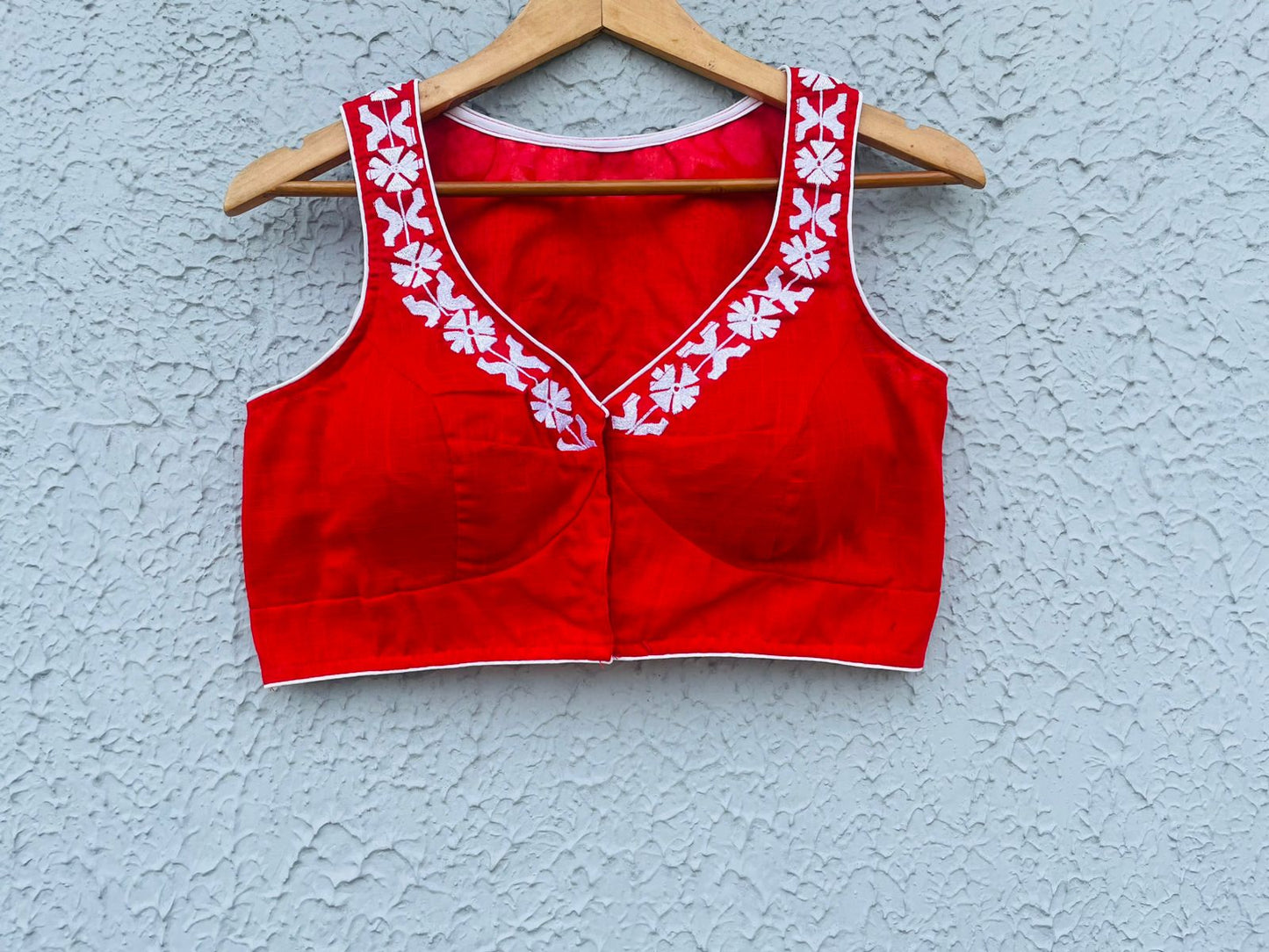 Cotton Embroidery Sleeveless - Premium Designer Blouse