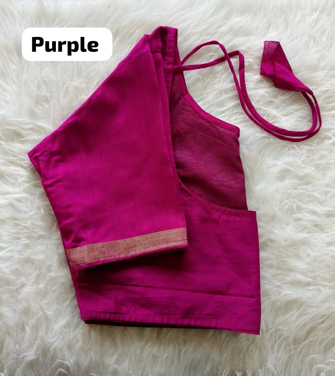 Ghicha silk round neck ready made blouses