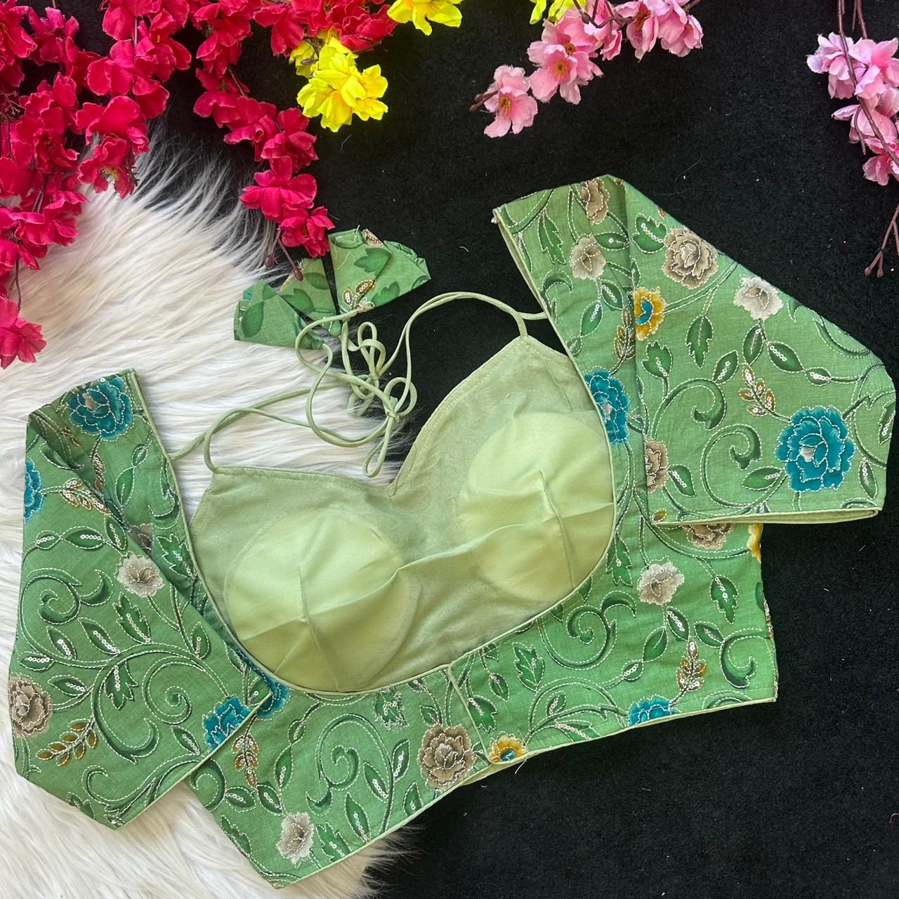 PURE COTTON POSITION PRINT READY MADE BLOUSE