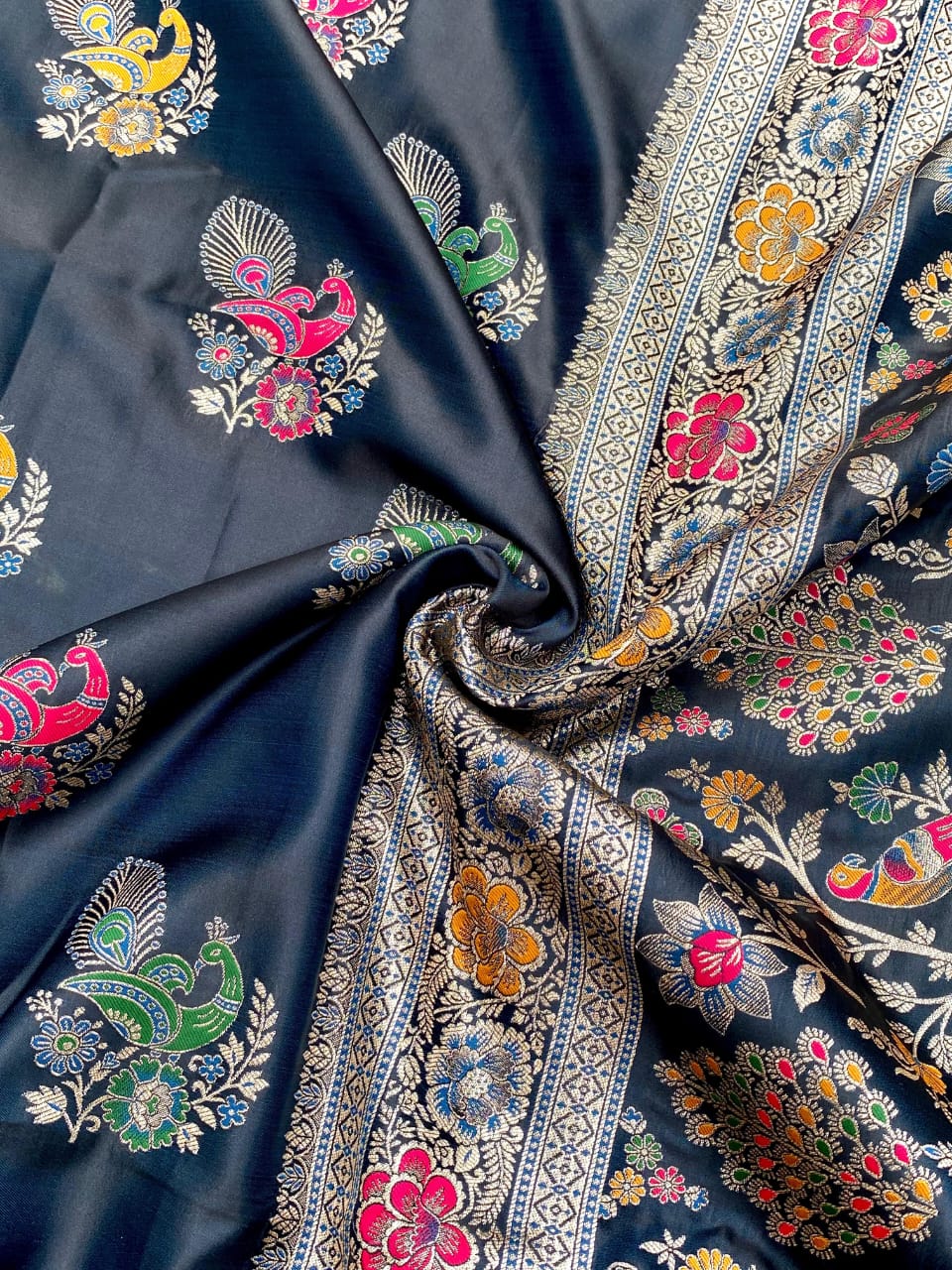 Mushro satin sarees