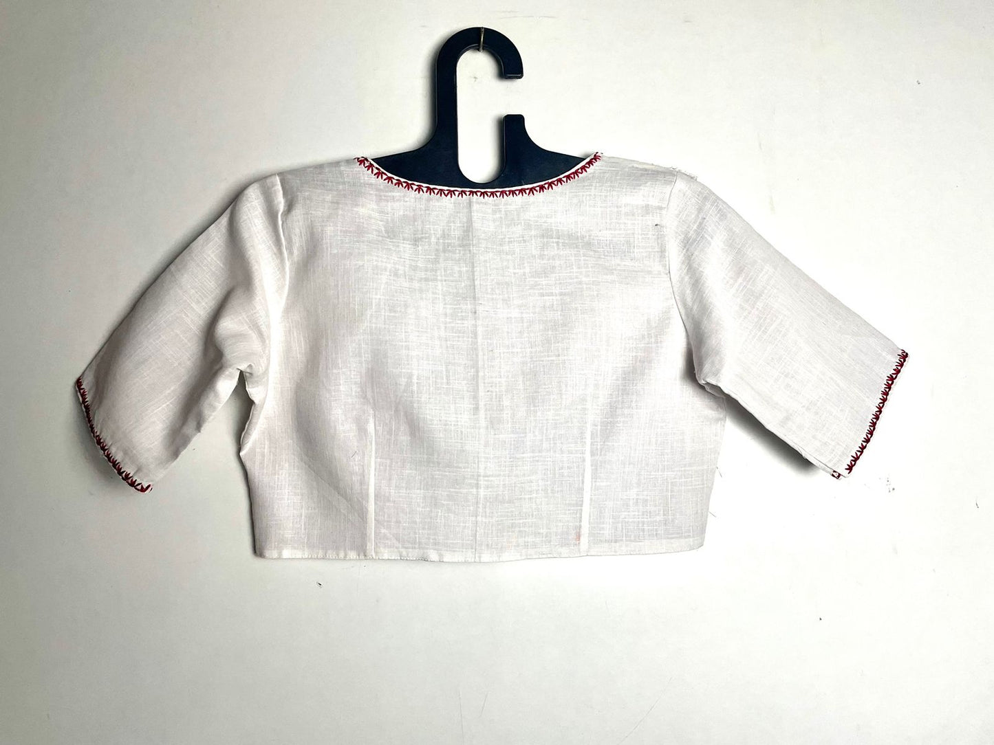 Cotton Embroidery V Neck - Premium Designer Blouse