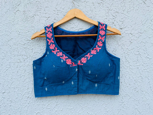 Cotton Embroidery Sleeveless - Premium Designer Blouse