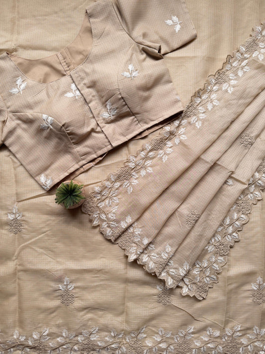 Kota doriya with multy thread work and sclap border sarees