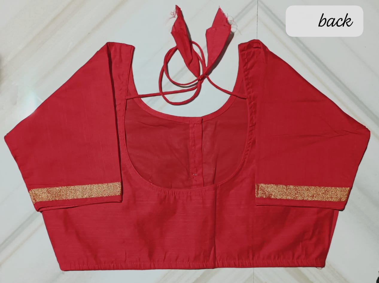 Ghicha silk round neck ready made blouses