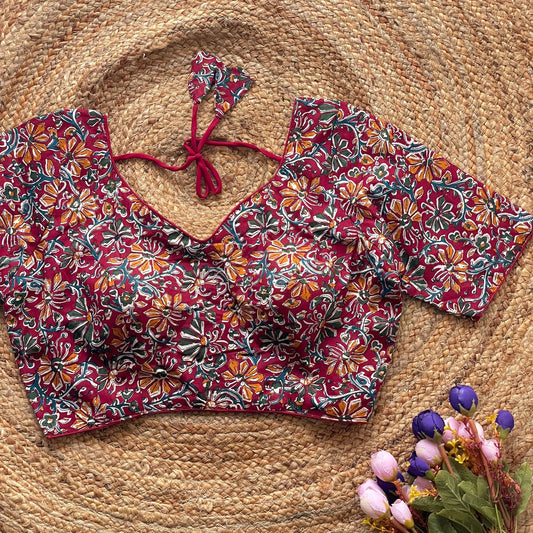 Beautiful kalamkari printed ready made blouses