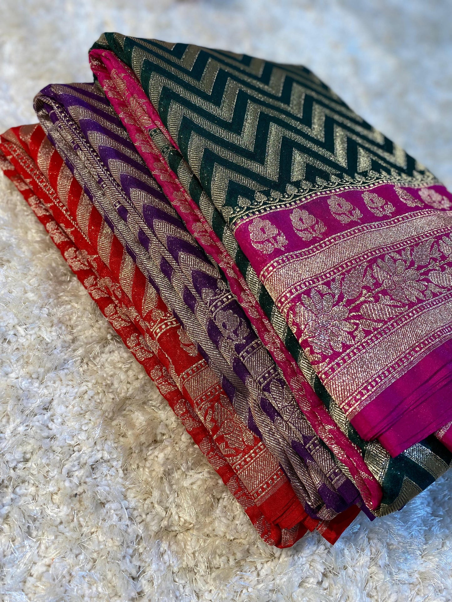 Handloom Banarasi Katan Georgette Silk Saree